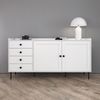 Kommode Ido Sideboard 151x40x80cm weiß 2-türig Bild 2