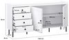 Kommode Ido Sideboard 151x40x80cm weiß 2-türig Bild 3