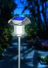 Solar Gartenstecker Solarleuchte Sunnylight, Duo Color, Akku, LED Stableuchte, Steckleuchte, Solarstecker, Solarfackel draußen, H38cm, Edelstahl, Metall, außen, Outdoor, Bild 5