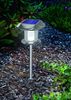 Solar Gartenstecker Solarleuchte Sunnylight, Duo Color, Akku, LED Stableuchte, Steckleuchte, Solarstecker, Solarfackel draußen, H38cm, Edelstahl, Metall, außen, Outdoor, Bild 4