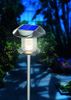 Solar Gartenstecker Solarleuchte Sunnylight, Duo Color, Akku, LED Stableuchte, Steckleuchte, Solarstecker, Solarfackel draußen, H38cm, Edelstahl, Metall, außen, Outdoor, Bild 2