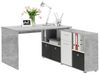 FMD Möbel 'LEXO/LEX' Schreibtisch, melaminharzbeschichtete Spanplatte, Beton LA/weiß, 135,7 x 74,2 x 135,7 cm Bild 5