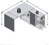 FMD Möbel 'LEXO/LEX' Schreibtisch, melaminharzbeschichtete Spanplatte, Beton LA/weiß, 135,7 x 74,2 x 135,7 cm Bild 3