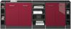 Küchenschrank für Dachschrägen R-Line Rot Hochglanz 210 cm 5er Set Schrankkorpuss 60 cm Tiefe Vicco Bild 5