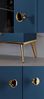 Wohnwand Marine Anbauwand 4teilig dunkelblau gold Bild 5