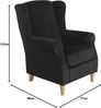 Ohrensessel Karlen Bezug Samtvelours Buche natur / schwarz 22035 Bild 2