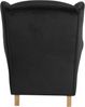 Ohrensessel Karlen Bezug Samtvelours Buche natur / schwarz 22035 Bild 5