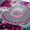 Traumschloss Satin Bettwäsche - Bandhura - Mandalas mit Blumen, mint, rosa 155x220 / 80x80 Bild 4