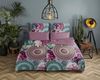 Traumschloss Satin Bettwäsche - Bandhura - Mandalas mit Blumen, mint, rosa 155x220 / 80x80 Bild 5