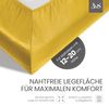 Bettwaesche-mit-Stil Mako-Satin Spannbettlaken gelb 120x200cm Bild 3