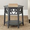 SAFAVIEH Transitional Accent Table with Wooden Storage Shelf, in Charcoal Grey, 45 X 45 X 45 Bild 2
