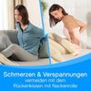 aktivshop Rückenkissen mit Nackenrolle für Bett & Sofa, 55x50x30cm, waschbarer Bezug Bild 4