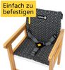 Safety 1st Hochstuhl Sitzkissen Cherry, gemütliche Sitzauflage passend für Baby-Hochstuhl Cherry, schnell & einfach zu befestigen, Hochstuhl-Zubehör für noch mehr Komfort, Geometric, Schwarz Bild 3