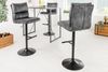 riess-ambiente Barhocker COMFORT dunkelgrau / schwarz (Einzelartikel, 1 St), Samt · Metall · höhenverstellbar · drehbar · Stuhl mit Lehne · Design Bild 4