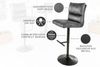 riess-ambiente Barhocker COMFORT dunkelgrau / schwarz (Einzelartikel, 1 St), Samt · Metall · höhenverstellbar · drehbar · Stuhl mit Lehne · Design Bild 5