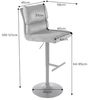 riess-ambiente Barhocker COMFORT dunkelgrau / schwarz (Einzelartikel, 1 St), Samt · Metall · höhenverstellbar · drehbar · Stuhl mit Lehne · Design Bild 3