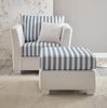 Sessel Set Hooge in creme und blau inkl. Hocker 95 cm Bild 2