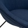 DRW Runder Sessel aus Stoff und Metall in Blau und Schwarz Bild 3