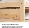 Ehrenkind Kinderbett aus massivem Kiefernholz mit Rausfallschutz in Natur und Weiß (Jugendbett in Natur, Kinder Bett), Kinderbett 90x200 cm Bild 5