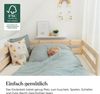 Ehrenkind Kinderbett aus massivem Kiefernholz mit Rausfallschutz in Natur und Weiß (Jugendbett in Natur, Kinder Bett), Kinderbett 90x200 cm Bild 4