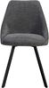 byLIVING Esszimmerstuhl 2er Set Jasper/Webstoff anthrazit/Gestell Metall schwarz matt/Sitzschale 360° drehbar/Esszimmerstuhl/B 55, H 83, T 59 cm Bild 5