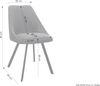 byLIVING Esszimmerstuhl 2er Set Jasper/Webstoff anthrazit/Gestell Metall schwarz matt/Sitzschale 360° drehbar/Esszimmerstuhl/B 55, H 83, T 59 cm Bild 3