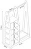 Kindergarderobe Vestnes 114x77x30 cm Cotton Candy/Weiß [en. casa] Bild 4