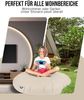 PATCH HOME 2-in-1 Sitzsack Sessel - Gaming Bean Bag mit Reißverschluss - Bereits befüllt, Ergonomisch & Robust für Kinder & Erwachsene - Indoor & Outdoor, Wetterfest (Creme, 155cm) Bild 4