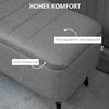 HOMCOM Sitzbank mit Stauraum Polsterbank mit Leinenoptik, Truhenbank mit Stahlbeinen Sitztruhe für Wohnzimmer Schlafzimmer Flur 102 x 40 x 44 cm Grau Bild 5