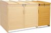 XL 1er-/2er-Mülltonnenverkleidung Erweiterung HWC-H75, Mülltonnenbox, 120x68x104cm Holz MVG-zertifiziert ~ braun Bild 2
