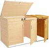 XL 1er-/2er-Mülltonnenverkleidung Erweiterung HWC-H75, Mülltonnenbox, 120x68x104cm Holz MVG-zertifiziert ~ braun Bild 4