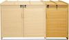 XL 1er-/2er-Mülltonnenverkleidung Erweiterung HWC-H75, Mülltonnenbox, 120x68x104cm Holz MVG-zertifiziert ~ braun Bild 3