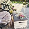 ISO TRADE Sitzbank Sitzhocker aus Holz mit Stauraum Polsterbank Sitztruhe Aufbewahrungsbox 40 x 50 x 35 cm belastbar bis 150 kg 3636 Bild 2