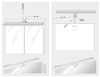 SEBSON Spiegelleuchte LED Spiegellampe Bad 40cm mit Touch Schalter & Stecker 8W 550lm 4000K, LED integriert, neutralweiß, Aufbauleuchte + Klemmleuchte, Touchfunktion, Netzstecker, IP44 Bild 3