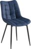 WOLTU 6 x Esszimmerstühle 6er Set Esszimmerstuhl Küchenstuhl Polsterstuhl Design Stuhl mit Rückenlehne, mit Sitzfläche aus Samt, Gestell aus Metall, Blau, BH142bl-6 Bild 5