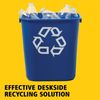 Rubbermaid Papierkorb, 12,9 Liter, rechteckig, PE, blau mit Recycling-Logo, Maße: (B)289 x (T)210 x (H)308 mm (FG295573BLUE / 2955-73-BLU) Bild 2