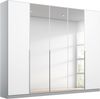 Rauch Möbel Alabama Drehtürenschrank Schrank Kleiderschrank Weiss / Grau mit Spiegel, 5-türig, Inklusive Zubehörpaket Premium, 3 Kleiderstangen, 6 Einlegeböden, 3 Schubkästen, BxHxT 226 x 210 x 54 cm Bild 1