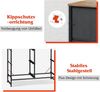 WLIVE Kommode mit 6 Schubladen aus Stoff, Kommodenschrank für Schlafzimmer, Kommode Wohnzimmer, mit Stabiler Stahlrahmen, Holzplatte, Vintagebraun-Schwarz Bild 5