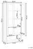 Vitrine NORNALUP 80 cm 35 cm Weiß Bild 3