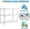 Simon Rack Schwerlastregal, 900 x 800 x 400 mm, Bis 180 kg Belastbar, 3 Verstellbare Ablagen, Kellerregal, Lagerregal, Weiss - Simonclick Bild 4