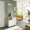 Habitdesign, Schuhschrank mit Spiegel, platzsparendes Garderobenmöbel in Zementgrau und Artik weiß für Flur oder Schlafzimmer, modernes Design, Maße: 61 x 185 x 28 cm (B x H x T), Modell Karen Bild 5