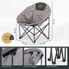 Skandika Campingstuhl Moonchair Kupari, Faltsessel, Gartenstuhl, Klappstuhl bis 150 kg, weich gepolstert, Tragetasche, Große Sitzfläche, bequem, Outdoor Bild 2