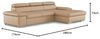 CAVADORE Leder-Schlafsofa Valerie mit XL-Longchair / Eckcouch mit Schlaffunktion, Kopfteilverstellung + großem Longchair / 286 x 73 x 174 / Echtleder Beige Bild 3