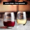 LIBBEY Gläser-Set Libbey Weinglas, 12er Set -STEMLESS-, 12-tlg, Glas, 451 ml, hochwertig verarbeitet, im modernen Design Bild 2