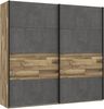 FORTE Ricciano Kleiderschrank, Holzwerkstoff, Braun/Grau, 220,1 x 210,5 x 61,2 cm Bild 3