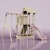 PolarPlay Spielturm Bergen aus Holz in Rosa Bild 4