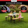 Stagecaptain 'Hirschgarten' Bierzeltgarnitur für Kinder, 3-tlg, 2x Bank, 1x Tisch, extra niedrig, Tisch 109,5 x 40 x 53 cm Bild 5