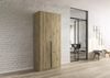 Rauch Möbel Alabama, Kleiderschrank, Garderobe, 2-türig, Zubehör Premium, 1 Kleiderstange, 2 Einlegeböden, Schubladeneinsatz, Farbe Eiche Artisan, Holz, Griff Grau metallic, 91 x 210 x 54 cm Bild 3