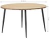 Dehner Gartentisch Venezia, Ø 120 cm, Höhe 75 cm, FSC®-zertifiziertes Akazienholz/Metall, runder Diningtisch in zeitlosem Design, mit bis zu 4 Sitzplätzen Bild 5