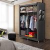 INTIRILIFE Faltschrank mit Kleiderstange, Fächern und Seitentasche, asch grau, 108 x 170 x 45 cm Bild 3